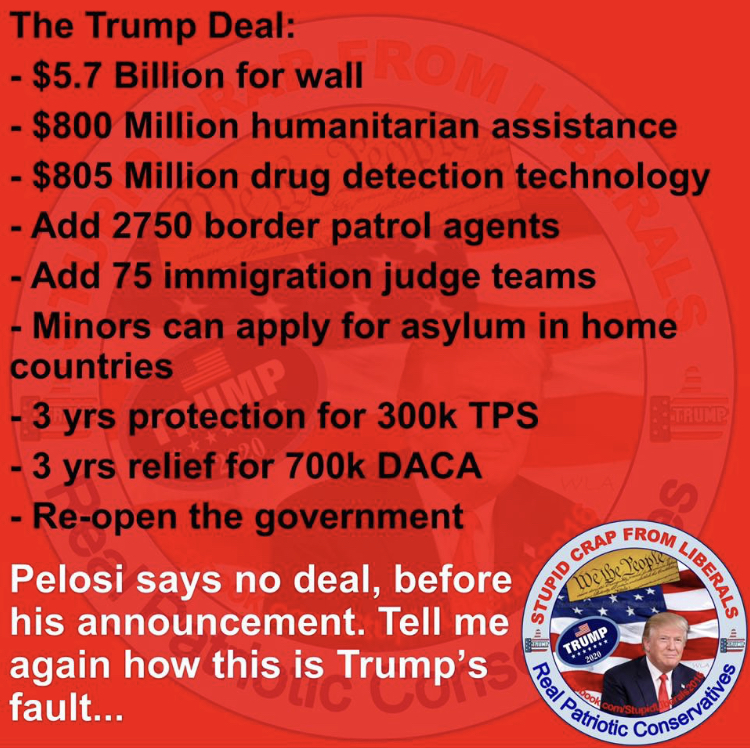 Text listing Trump's proposed immigration deal.