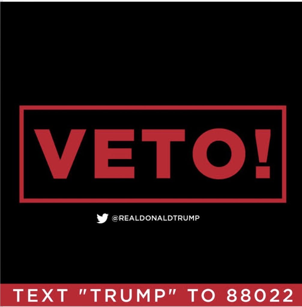 Red "VETO!" text on black background.